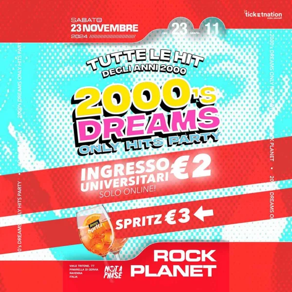 2000's DREAMS Only Hits Party - Promo Universitaria @ Rock Planet 23 Novembre 2024