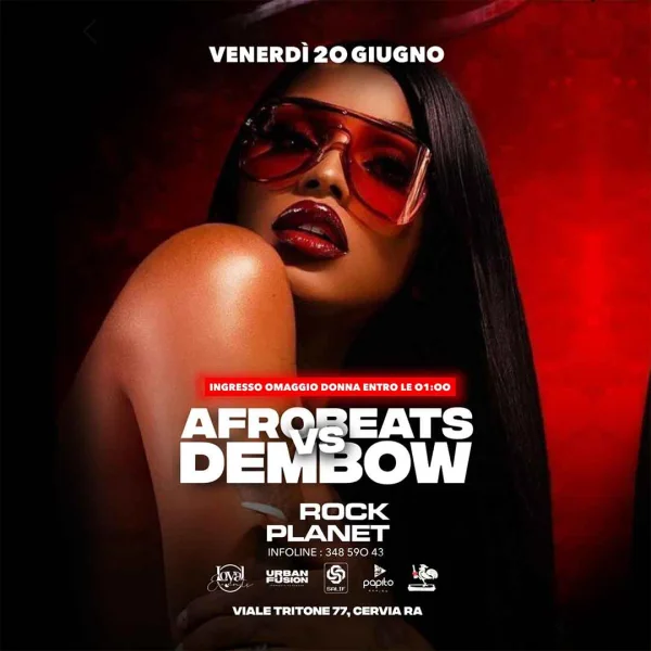 AFROBEATS vs DEMBOW @ Rock Planet 20 Giugno 2025