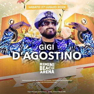 GIGI D'AGOSTINO @ Rimini Beach Arena 27 Luglio 2024