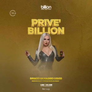 PRIVÈ BILLION PRIVATE PARTY Lime 24 Maggio 2025