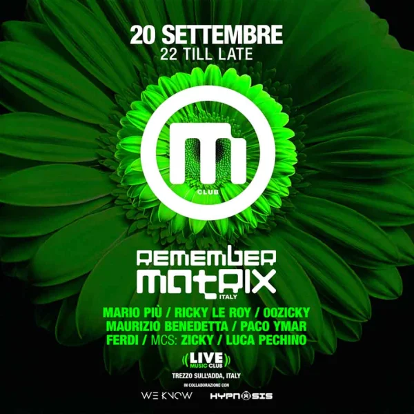 REMEMBER MATRIX @ Live Club 20 Settembre 2025