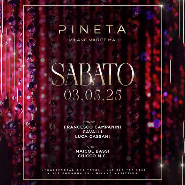 SABATO Pineta Milano Marittima 03 Maggio 2025