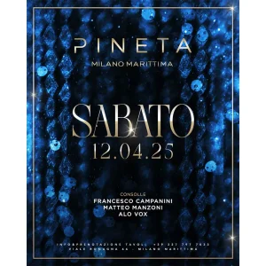 SABATO Pineta Milano Marittima 12 Aprile 2025