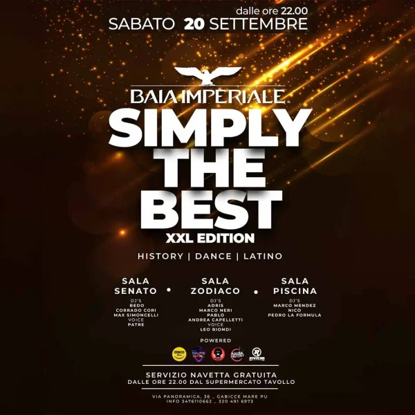 SIMPLY THE BEST – XXL EDITION @ Baia Imperiale