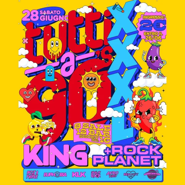TUTTI A 90's XXXL @ Rock Planet 28 Giugno 2025