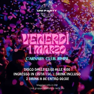 Uniparty @ Carnaby Club 01 Marzo 2024